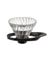 Hario V60 01 Dripper Γυάλινο Μαύρο