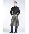 Barista Striped Medium Apron with Pockets