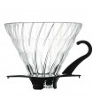 Hario Dripper V60 02 Γυάλινο Μαύρο