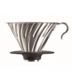 Hario Dripper V60 02 Μεταλλικό - Ασημί