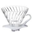 Hario V60 01 Dripper Γυάλινο Λευκό